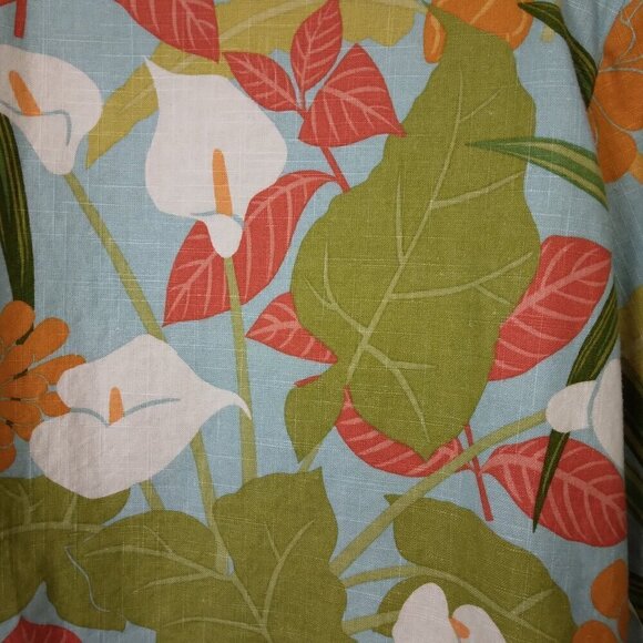 Painted Pony | VTG Linen Tropical Floral Open Front Blazer Jacket USA | Size XL - Picture 5 of 9